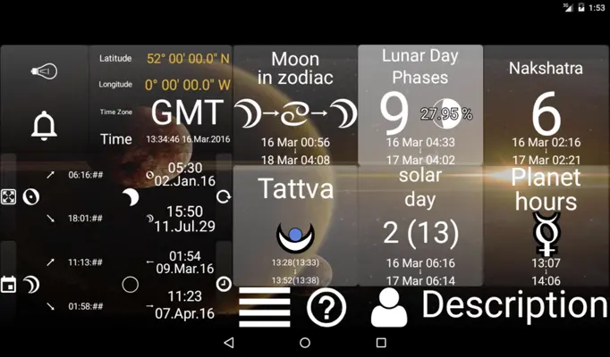 Lunar Calendar Lite android App screenshot 1